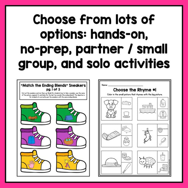 Phonological Awareness Centers for K-2 - learning-at-the-primary-pond