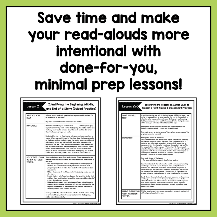 Reading Comprehension Lesson Plans for K-1 {Unit 4: Retelling & Main I ...