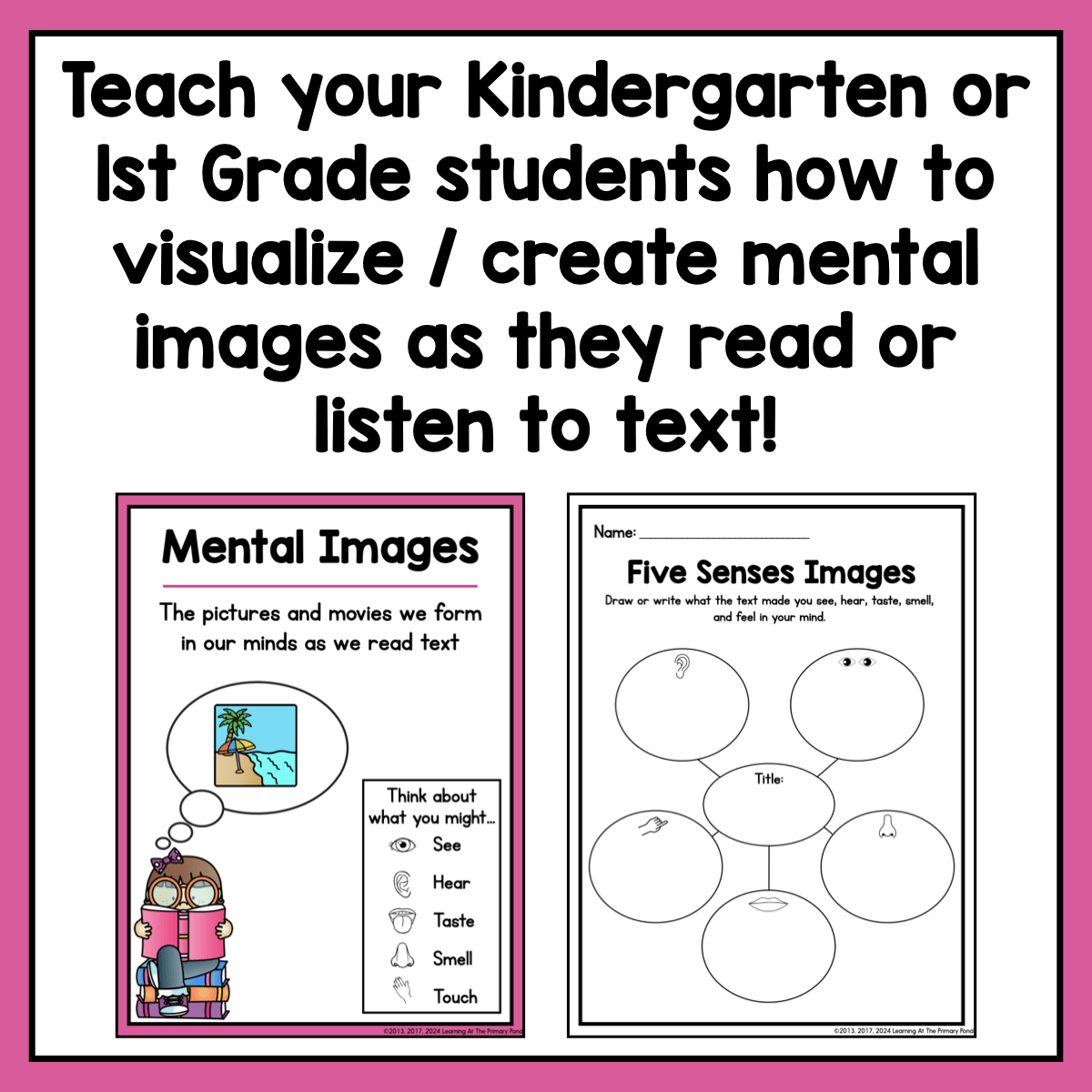 Reading Comprehension Lesson Plans for K-1 {Unit 7: Visualizing / Mental Images} - learning-at-the-primary-pond