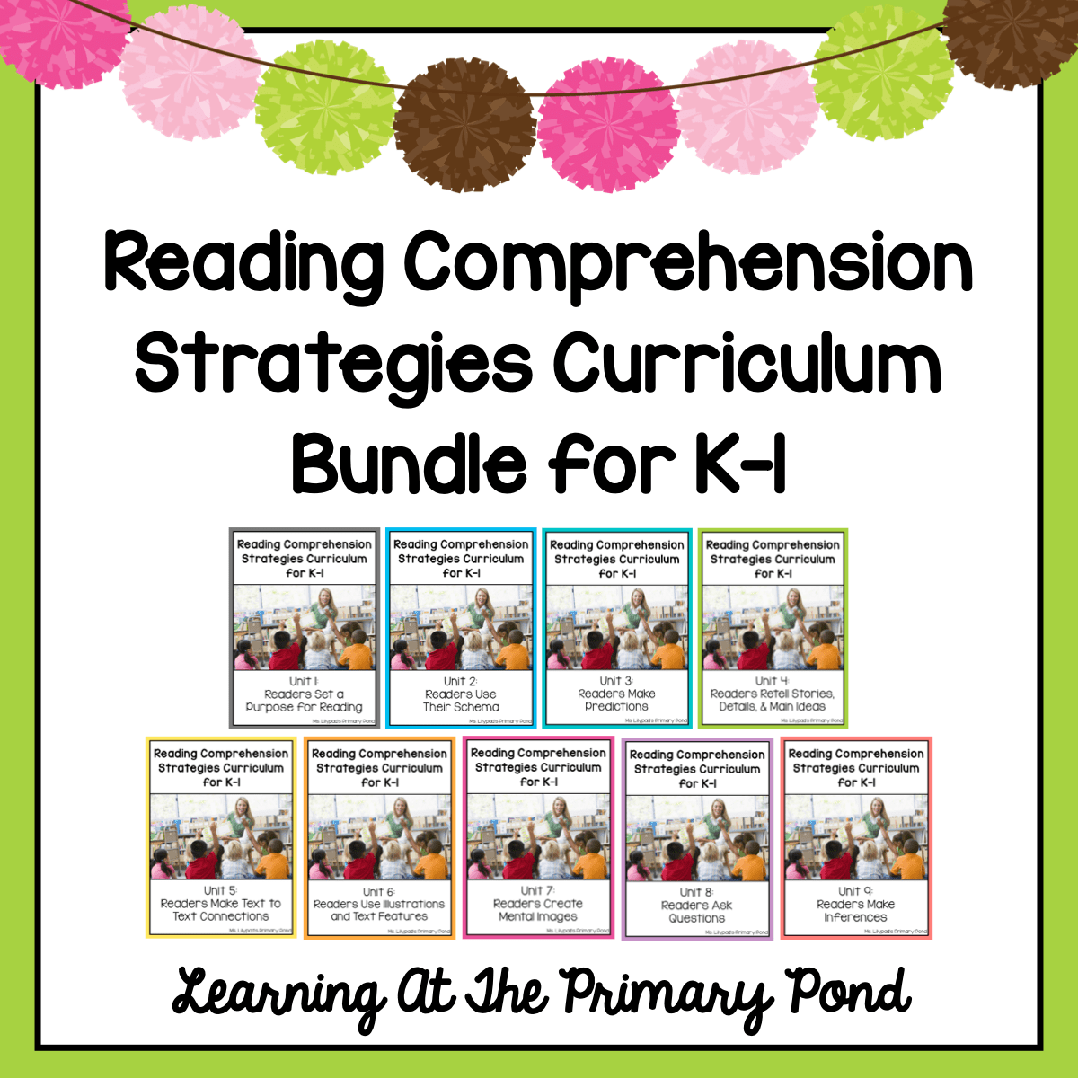 Reading Comprehension Strategies Curriculum for Kindergarten and First Grade - learning-at-the-primary-pond