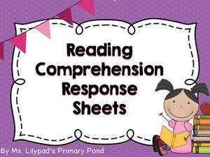Reading Comprehension Worksheets and Prompts for Kindergarten, First, or Second (K-2) - learning-at-the-primary-pond