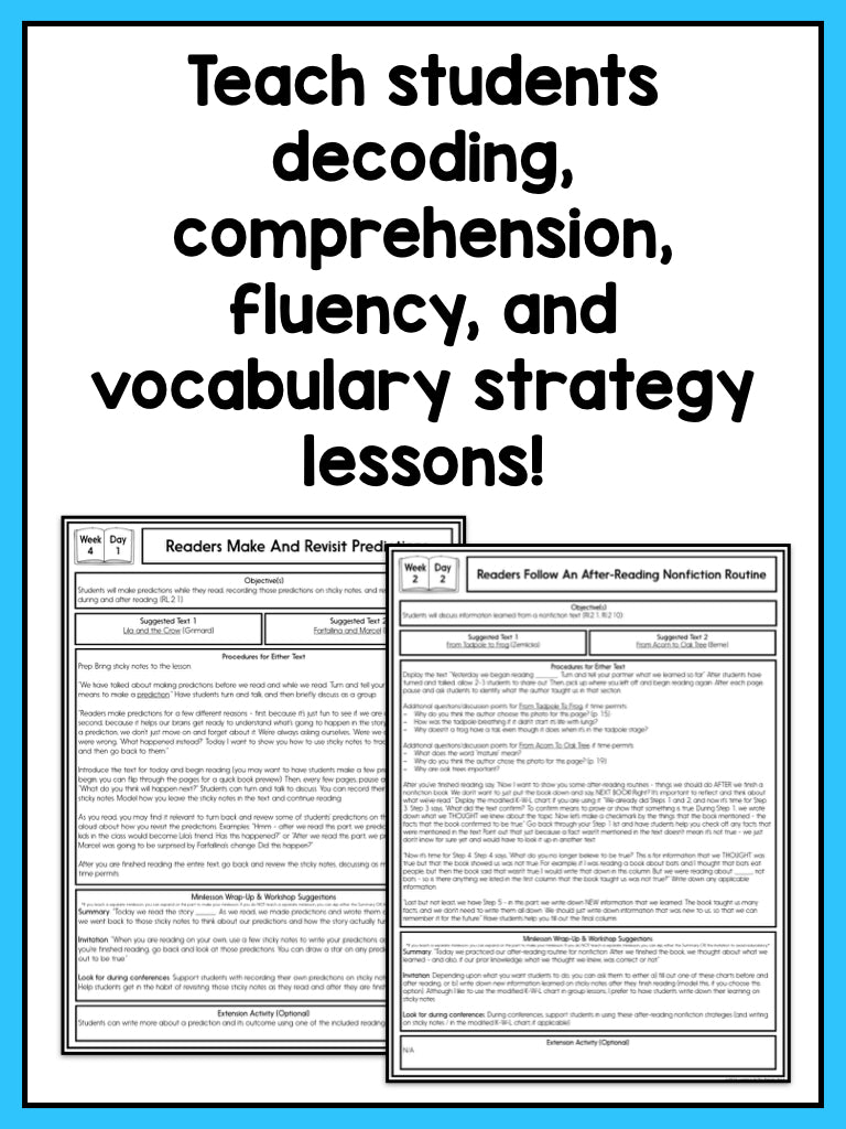 Reading Workshop BUNDLE of Second Grade Shared Reading Lessons - learning-at-the-primary-pond