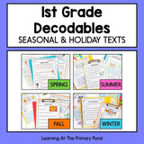 Seasonal Decodable Texts for 1st Grade | All Seasons and Holidays Bundle - learning-at-the-primary-pond