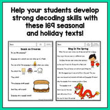 Seasonal Decodable Texts for K-2 | All Seasons and Holidays Mega Bundle - learning-at-the-primary-pond