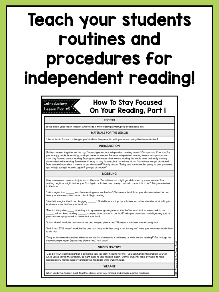 Second Grade Independent Reading Center Supplementary Materials - learning-at-the-primary-pond
