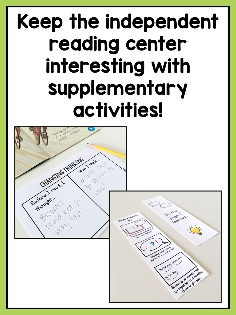 Second Grade Independent Reading Center Supplementary Materials - learning-at-the-primary-pond