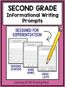 Second Grade Informational Writing Prompts For Differentiation - learning-at-the-primary-pond