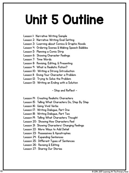 Second Grade Narrative Writing Lessons {2nd Grade Writing Workshop Unit 5} - learning-at-the-primary-pond