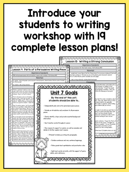 Second Grade Opinion Writing Lessons {2nd Grade Writing Workshop Unit 7} - learning-at-the-primary-pond