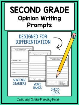Second Grade Opinion Writing Prompts For Differentiation - learning-at-the-primary-pond