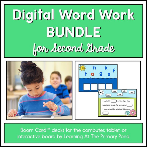 Second Grade Phonics - Yearlong Digital Bundle | BOOM Cards™ - learning-at-the-primary-pond