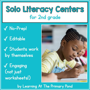 Second Grade Solo Literacy Centers - learning-at-the-primary-pond