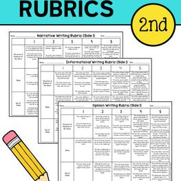 Second Grade Writing Rubrics - Narrative, Informational, and Opinion Genres - learning-at-the-primary-pond