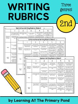 Second Grade Writing Rubrics - Narrative, Informational, and Opinion Genres - learning-at-the-primary-pond