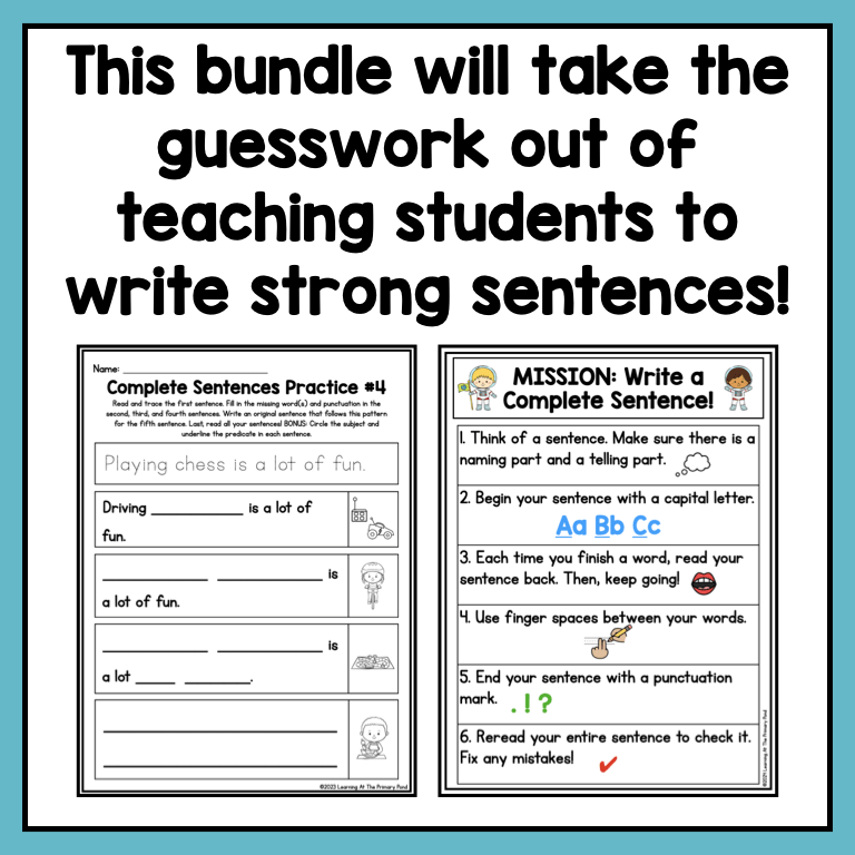 Sentence Writing Success Toolkit for 2nd Grade - learning-at-the-primary-pond