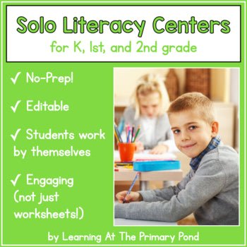 Solo Literacy Centers K-2 Bundle - learning-at-the-primary-pond
