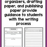 SPANISH Writing Prompts for First Grade Informational Writing - learning-at-the-primary-pond