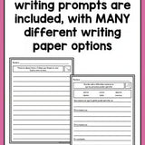 SPANISH Writing Prompts for Second Grade Informational Writing - learning-at-the-primary-pond