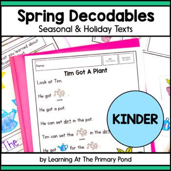 Spring Decodable Texts for Kindergarten | Passages on Spring and Spring Holidays - learning-at-the-primary-pond