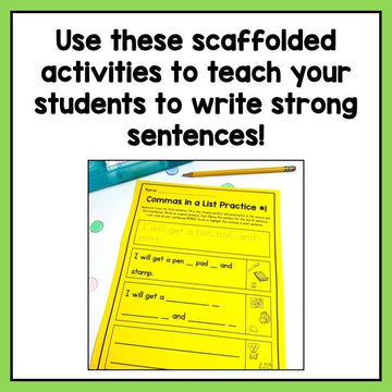 First Learning Sentences Supported Sentence Writing Worksheets for 1st Grade – Learning at the ...