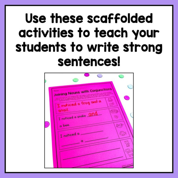 Supported Sentence Writing Worksheets for 2nd Grade - learning-at-the-primary-pond
