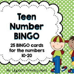 Teen Numbers Bingo {Numbers 10-20} - learning-at-the-primary-pond
