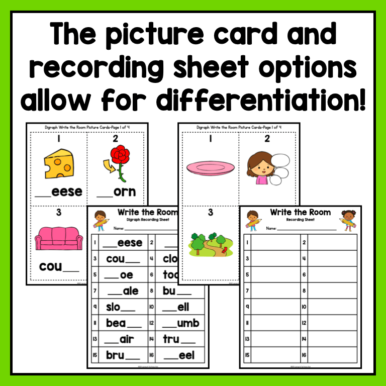 Write the Room | Phonics-Based Encoding Practice for 1st Grade - learning-at-the-primary-pond
