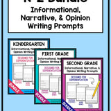 Writing Prompts | Informational, Narrative, Opinion Writing | MegaBundle for K-2 - learning-at-the-primary-pond
